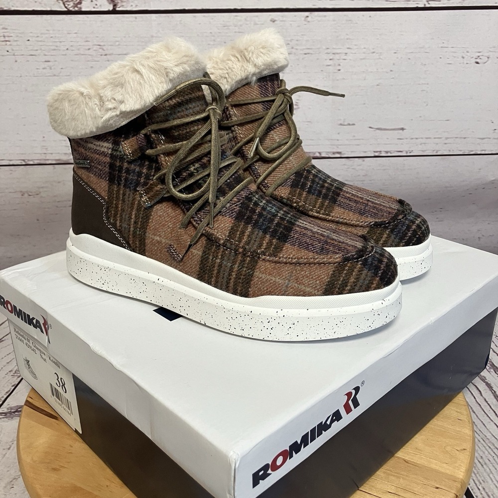 Romika Sneaker Shoes Womens Size 38‎ 7.5 Helsinki 01 Glasgow Kombi Nut Brown
